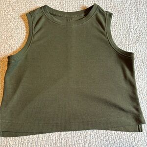 All in Motion Olive Green Ribbed Tank